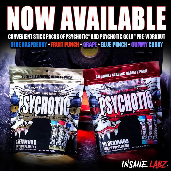 Insane Labz Psychotic & Psychotic Gold Now Available in Convenient Stick Packs