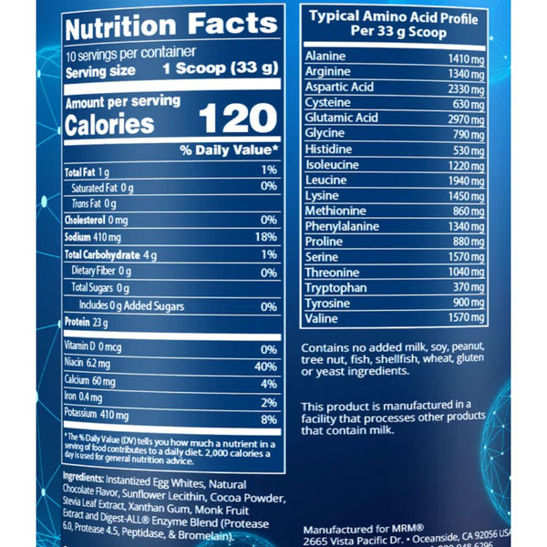 MRM Sports Nutrition & More MRM All Natural Egg White 12 Oz
