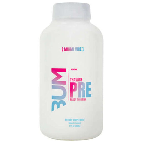 Raw Drinks Miami Vice Raw CBUM Thavage Ready To Drink (RTD) Preworkout 12 Case