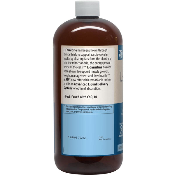 MRM Sports Nutrition & More All Natural Vanilla MRM L-Carnitine 32 Fl Oz (581606113324)