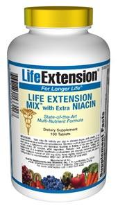 Life Extension Vitamins, Minerals, Herbs & More Life Extension Mix with Extra Niacin 100 Tabs (581070290988)
