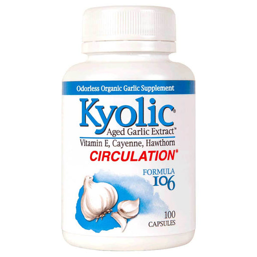 Wakunaga Vitamins, Minerals, Herbs & More Wakunaga Kyolic Formula 106 Healthy Heart Formula w/ Vitamin E, Cayenne, and Hawthorne 100 Caps (580492001324)
