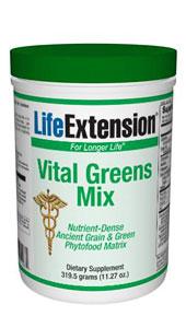 Life Extension Vitamins, Minerals, Herbs & More Life Extension Vital GreensMix 319.5 grams (11.27 oz.) (581072125996)