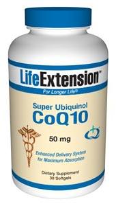 Life Extension Vitamins, Minerals, Herbs & More Life Extension Super Ubiquinol CoQ10 50 mg 30 Softgels (581040209964)
