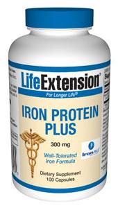 Life Extension Vitamins, Minerals, Herbs & More Life Extension Iron Protein Plus 300mg 100 Caps