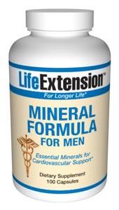 Life Extension Vitamins, Minerals, Herbs & More Life Extension Mineral Formula For Men 100 Caps (581061181484)