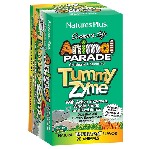 Nature's Plus Vitamins, Minerals, Herbs & More Nature's Plus Animal Parade Tummy Zyme Tropical 90 Chews (581013471276)