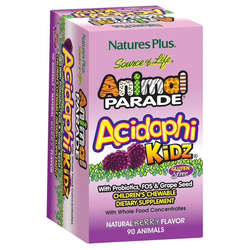 Nature's Plus Vitamins, Minerals, Herbs & More Nature's Plus Animal Parade Acidophi-Kidz Berry 90 Chews