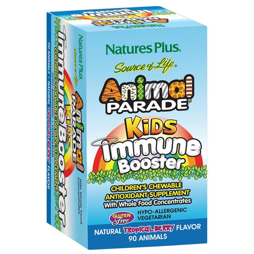 Nature's Plus Vitamins, Minerals, Herbs & More Nature's Plus Animal Parade Kids Immune Booster Tropical Berry 90 Chews