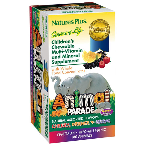 Nature's Plus Vitamins, Minerals, Herbs & More Nature's Plus Animal Parade Chewable Multi  Assorted Flavors 180 Chews (581177868332)