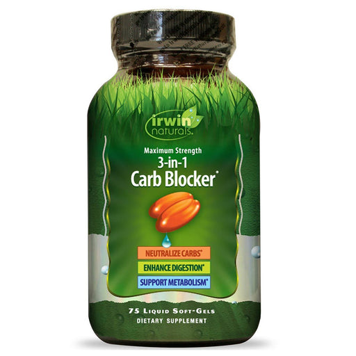 Irwin Naturals Sports Nutrition & More Irwin Naturals Maximum Strength Phase 2 Carb Blocker 75 Liquid Soft Gels