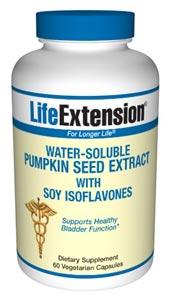 Life Extension Vitamins, Minerals, Herbs & More Life Extension Water-Soluble Pumpkin Seed Extract with Soy Isoflavones 60 Vegecaps (581055578156)