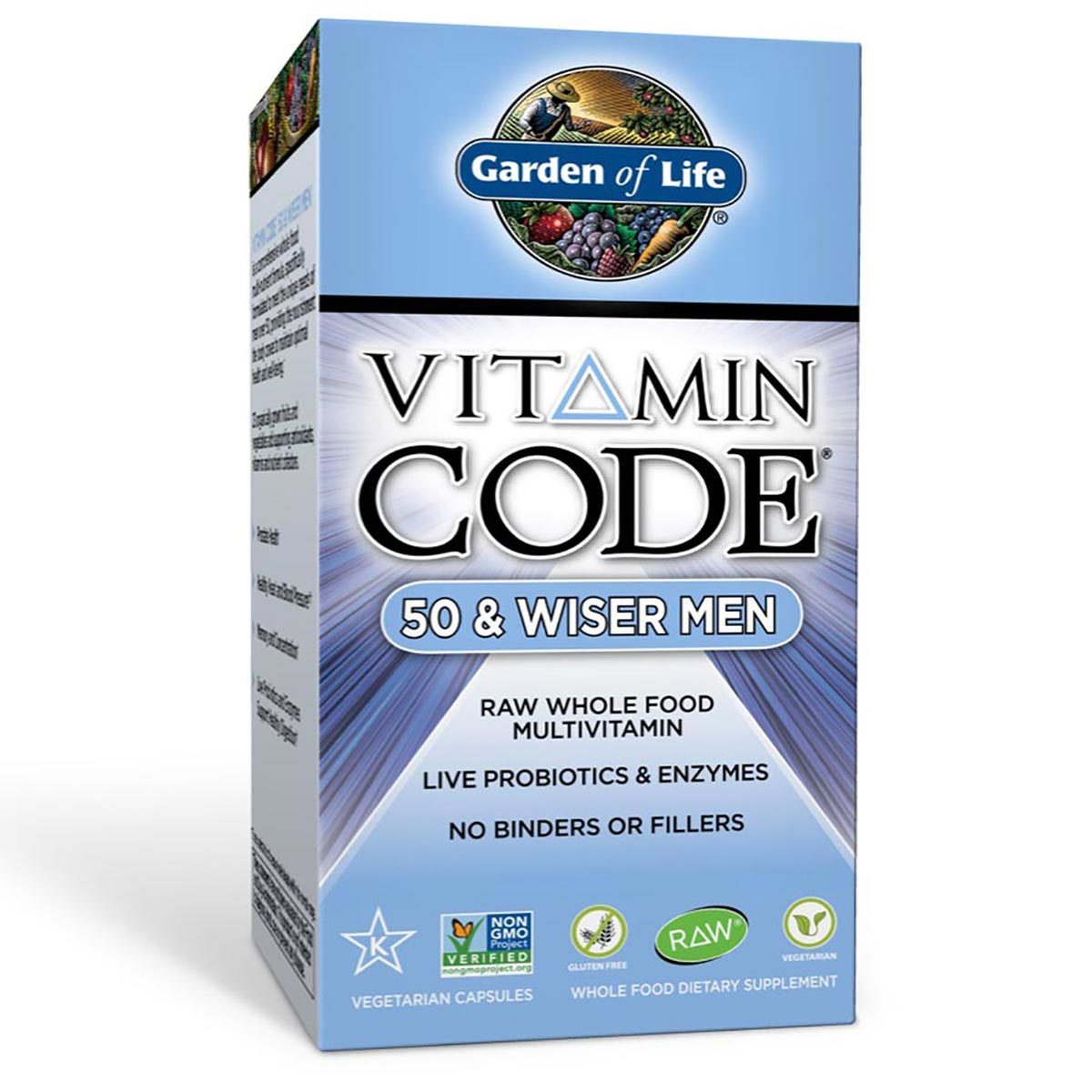 Garden of Life Vitamins, Minerals, Herbs & More Garden of Life Vitamin Code 50 and Wiser Mens Formula 240 Vege Caps