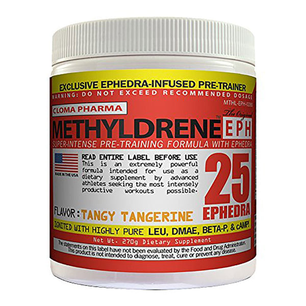 Cloma Pharma Sports Nutrition & More Tangy Tangerine Cloma Pharma Methyldrene EPH 25mg Ephedra 45SV (1022161289260)
