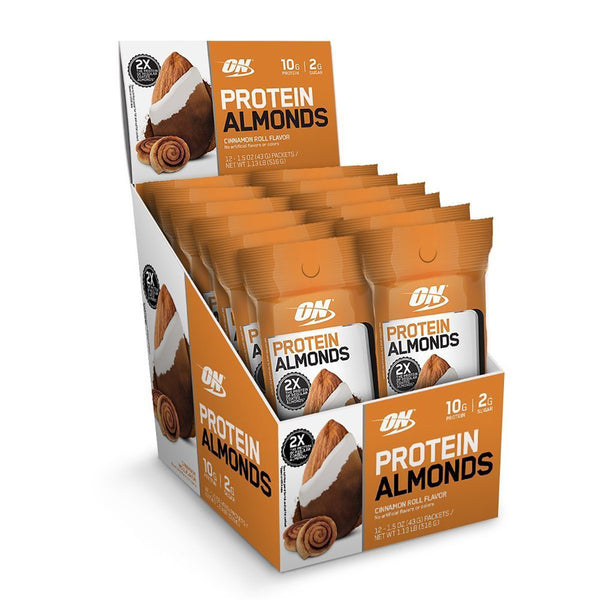 Optimum Nutrition Sports Nutrition & More Cinnamon Roll Optimum Nutrition Protein Almonds 12/Box