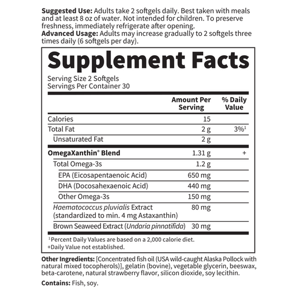 Garden of Life Sports Nutrition & More Garden of Life Oceans Beyond Omega-3 OmegaXanthin 60ct