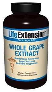 Life Extension Vitamins, Minerals, Herbs & More Life Extension Whole Grape Extract 60 Vegecaps (581046992940)