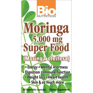 Bio Nutrition Vitamins, Minerals, Herbs & More Bio Nutrition Moringa 5000mg 60 Vege Caps