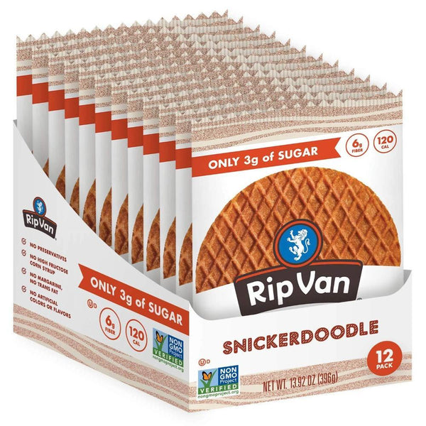 Rip Van Wafels Foods Juices Snickerdoodle Rip Van Wafels 12/Pack