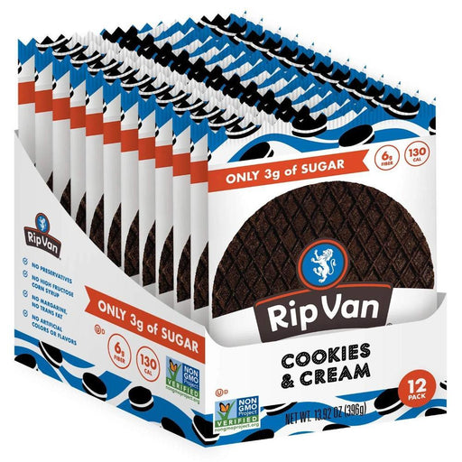 Rip Van Wafels Foods Juices Cookies and Cream Rip Van Wafels 12/Pack