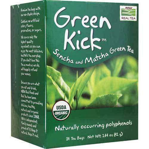 Now Foods Vitamins, Minerals, Herbs & More Now Foods Green Kick Sencha and Matcha Green Tea 24 Bags (582353387564)