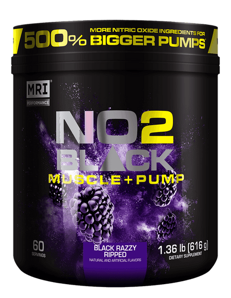 MRI Pre-Workouts Black Razzy Ripped MRI NO2 Black 60 Servings