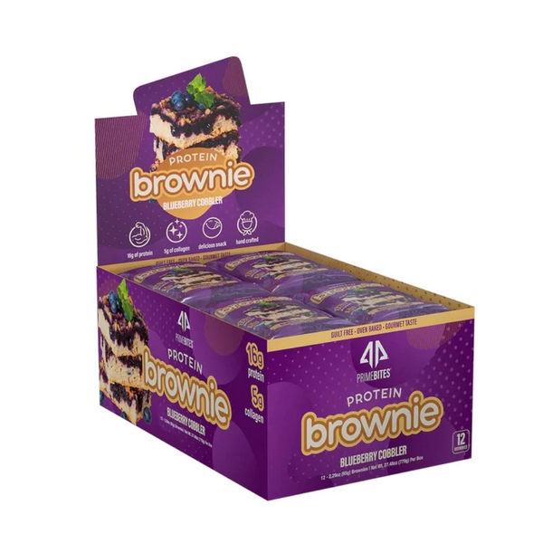 AP Sports Regimen Bars Blueberry Cobbler Alpha Prime Prime Bites Protein Brownies 12 Box