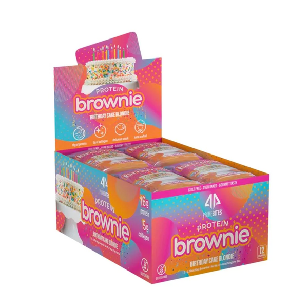 AP Sports Regimen Bars Birthday Cake Blondie Alpha Prime Prime Bites Protein Brownies 12 Box