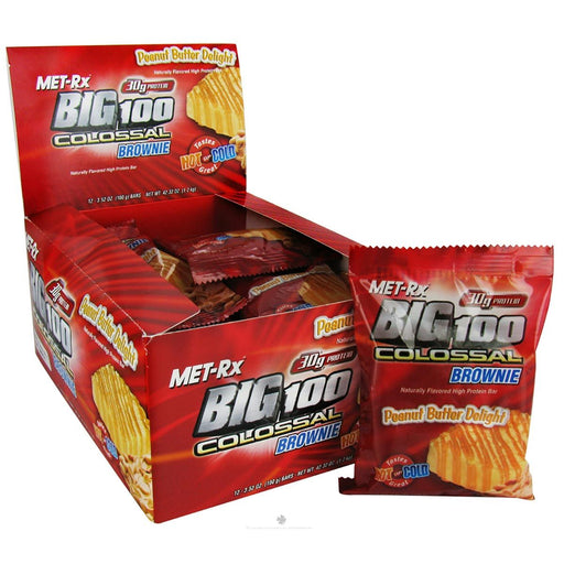 Met-Rx Sports Nutrition & More Super Chocolate Fudge Met-Rx Big 100 Colossal Brownie 12Box (580913299500)