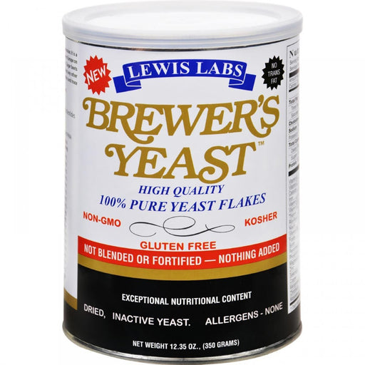 Lewis Labs Vitamins, Minerals, Herbs & More Lewis Labs Brewers Yeast 12.35 Oz (580659019820)