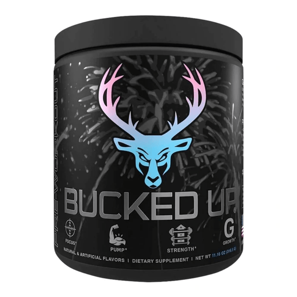 Bucked Up Sports Performance Recovery Blue Cotton Candy Bucked Up Pre Workout 30 Servings