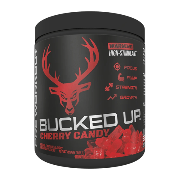 Bucked Up Sports Performance Recovery Cherry Hard Candy Bucked Up Pre Workout 30 Servings