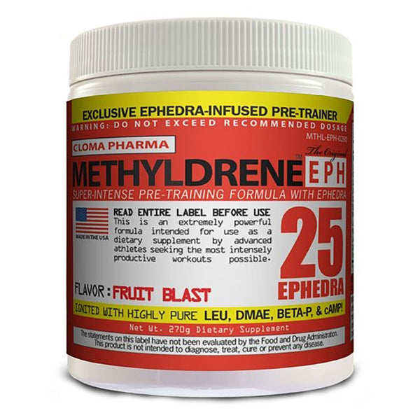 Cloma Pharma Sports Nutrition & More Fruit Blast Cloma Pharma Methyldrene EPH 25mg Ephedra 45SV (1022161289260)
