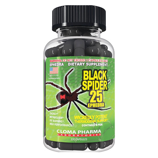 Cloma Pharma Fat Burner Default Cloma Pharma Black Spider 25mg Ephedra 100C (1022175379500)