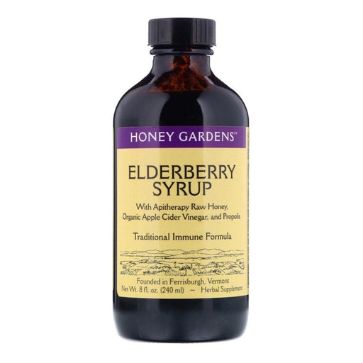 Honey Gardens Specialty Health Products Honey Gardens Elderberry Syrup 8oz (4436727562355)