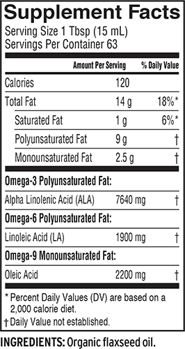 Barlean's Essential Fatty Acids & - Oils Barlean's Fresh Flax Organic Oil 32oz