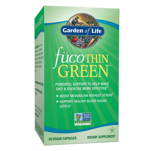 Garden of Life Sports Nutrition & More FucoTHIN Green Non-GMO 90 Vegan Caps (581583732780)