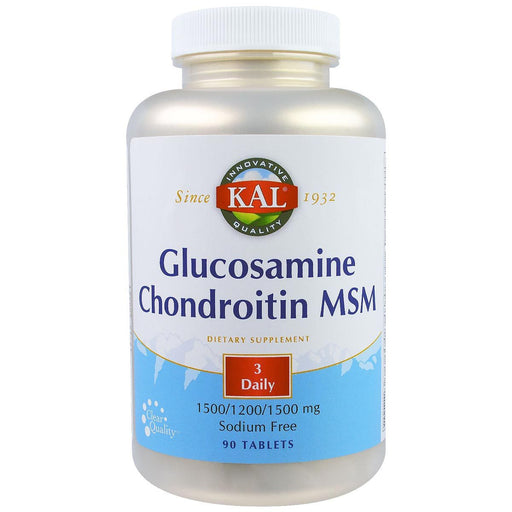 Kal Vitamins & Minerals Kal Glucosamine, Chondroitin and MSM 90 Tabs