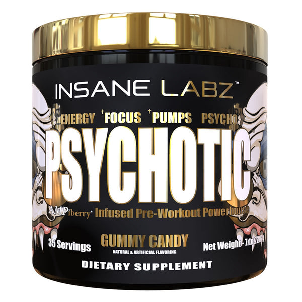 Insane Labz Sports Performance Recovery Gummy Candy Insane Labz Psychotic Gold 35 Servings