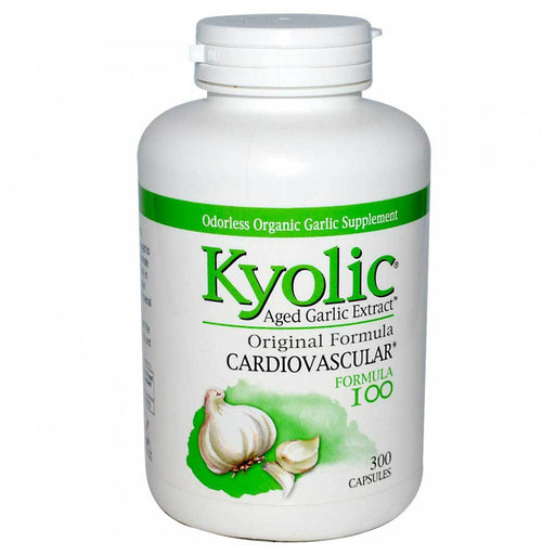Wakunaga Vitamins, Minerals, Herbs & More Wakunaga Kyolic Formula 100 Cardiovascular Formula (Yeast Free) 300 Caps