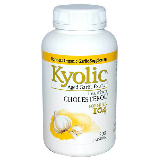 Wakunaga Vitamins, Minerals, Herbs & More Wakunaga Kyolic Formula 104 Cholesterol Formula w/ Lecithin 200 Caps (580491280428)