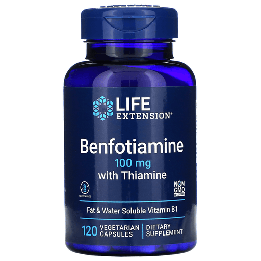 Life Extension Vitamins, Minerals, Herbs & More Life Extension Benfotiamine with Thiamine 100mg 120 Vegecaps