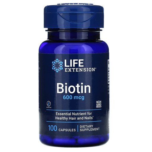 Life Extension Vitamins, Minerals, Herbs & More Life Extension Biotin 600 mcg 100 Caps