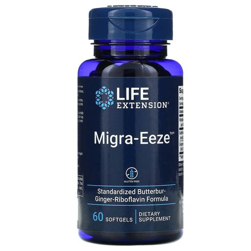 Life Extension Vitamins, Minerals, Herbs & More Life Extension Migra-Eeze Standardized Butterbur-Ginger-Riboflavin Formula 60 Softgels