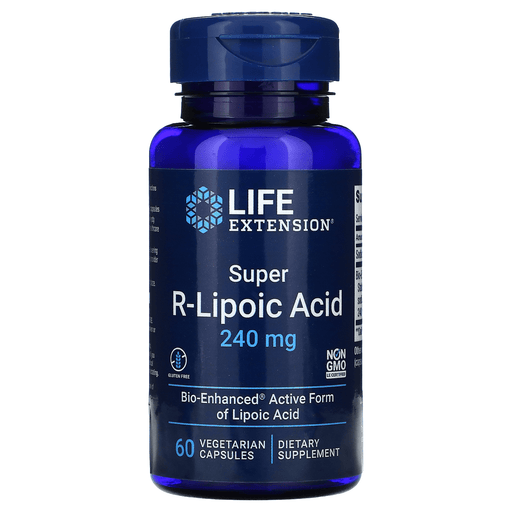 Life Extension Vitamins, Minerals, Herbs & More Life Extension Super R-Lipoic Acid 240mg 60 Vege Caps