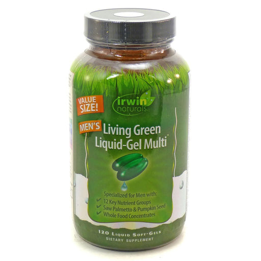 Irwin Naturals Vitamins, Minerals, Herbs & More Irwin Naturals Men's Living Green Liquid-Gel Multi 120 Gels