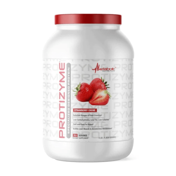 Metabolic Nutrition Sports Nutrition & More Strawberry Creme Metabolic Nutrition Protizyme 4 Lbs