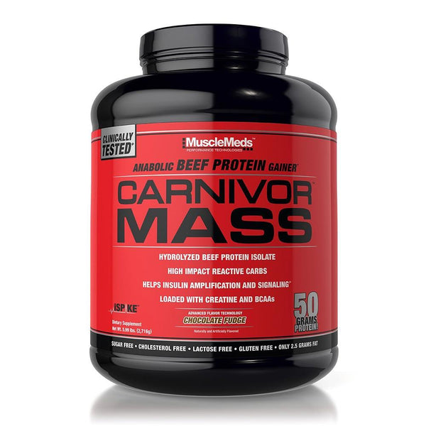 MuscleMeds Sports Nutrition & More Chocolate Fudge MuscleMeds Carnivor Mass 5.6 Lbs