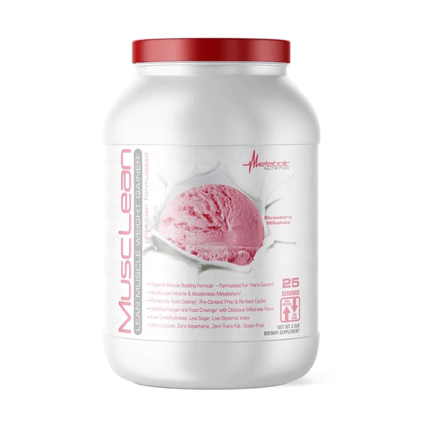 Metabolic Nutrition Sports Nutrition & More Strawberry Milkshake Metabolic Nutrition MuscLean 2.5 Lbs