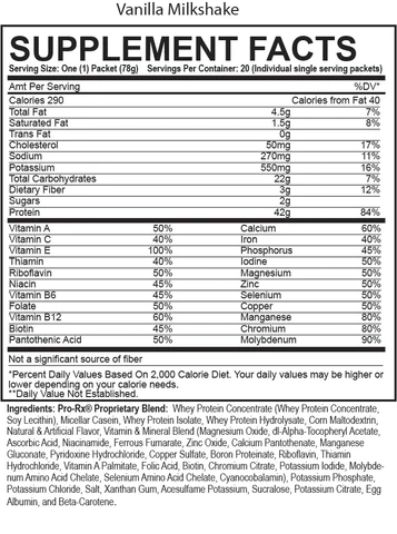 EAS Protein Powders EAS Myoplex Packet Vanilla Individual Packet